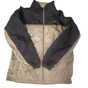 Fila Men's Black and Gray Windbreaker